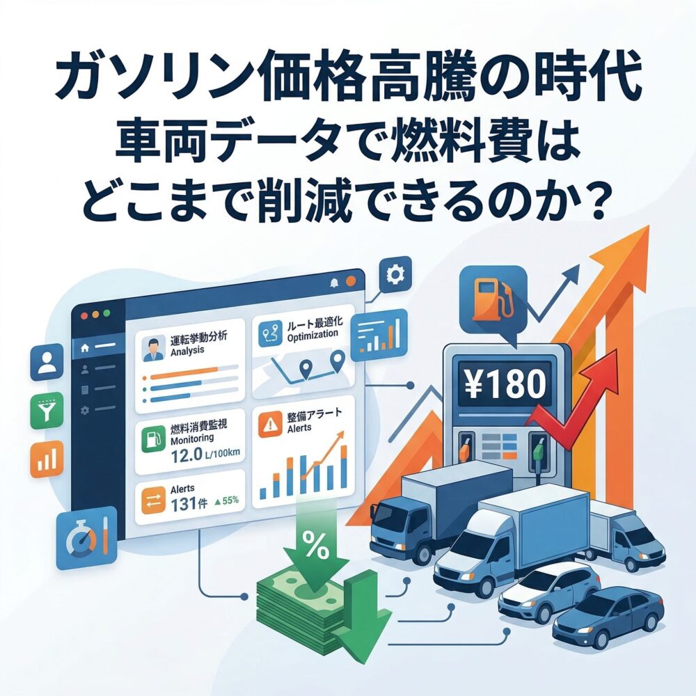ガソリン価格高騰の時代、車両データで燃料費を削減できるのか？