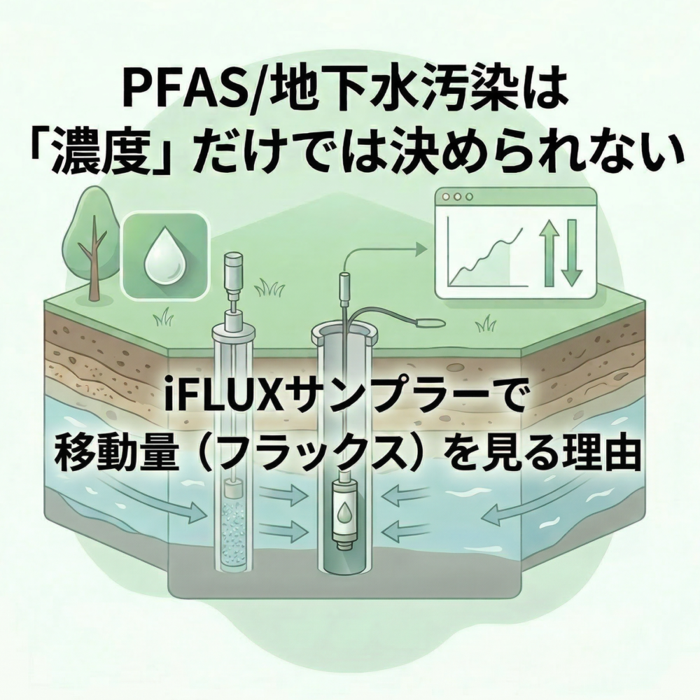 PFAS/地下水汚染は「濃度」だけでは決められない！iFLUXサンプラーで“移動量（フラックス）”を見る理由