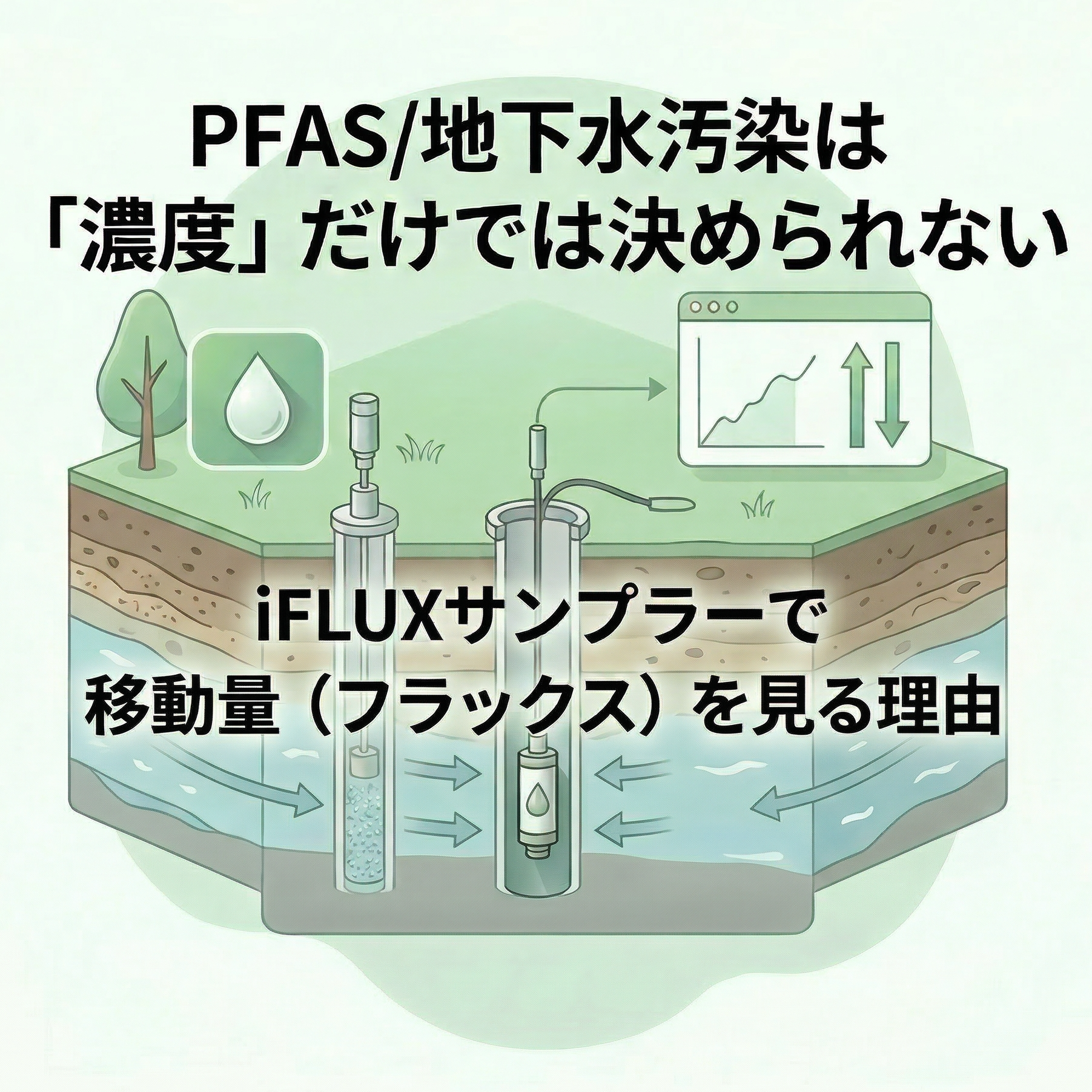 PFAS/地下水汚染は「濃度」だけでは決められない！iFLUXサンプラーで“移動量（フラックス）”を見る理由
